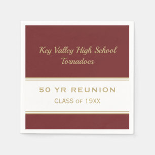 Any Year Custom Class Reunion party Paper Napkin