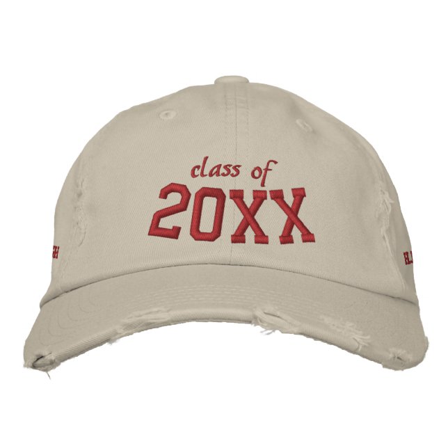 Any Year Custom Embroidered Graduation Hat (Front)