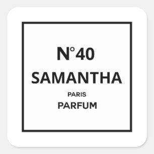 ANY YEAR Designer Perfume Bottle Birthday Square Sticker