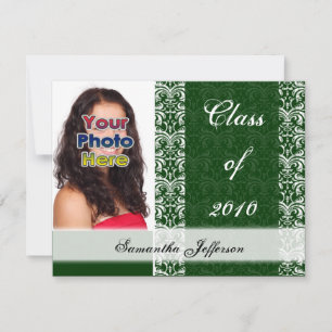 Any Year~ Green Fancy Graduation Announcement