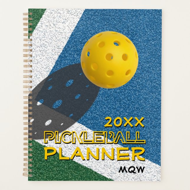 Any Year Monogram PICKLEBALL Planner (Front)