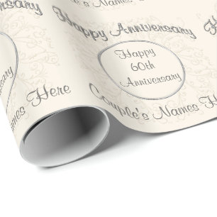 Any Year Personalised Anniversary Gift Wrap