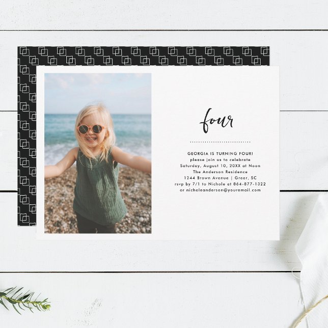 Any Year | Simple Photo Birthday Party Invitation (Creator Uploaded)