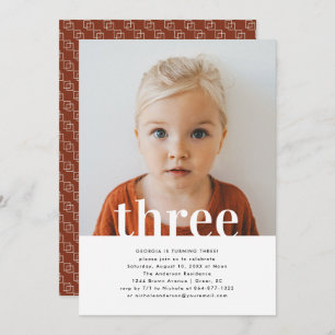 Any Year   Simple Photo Birthday Party Invitation