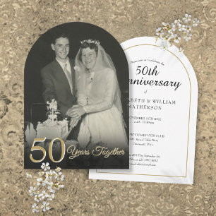 Any Year Together Wedding Anniversary Photo Arch Invitation