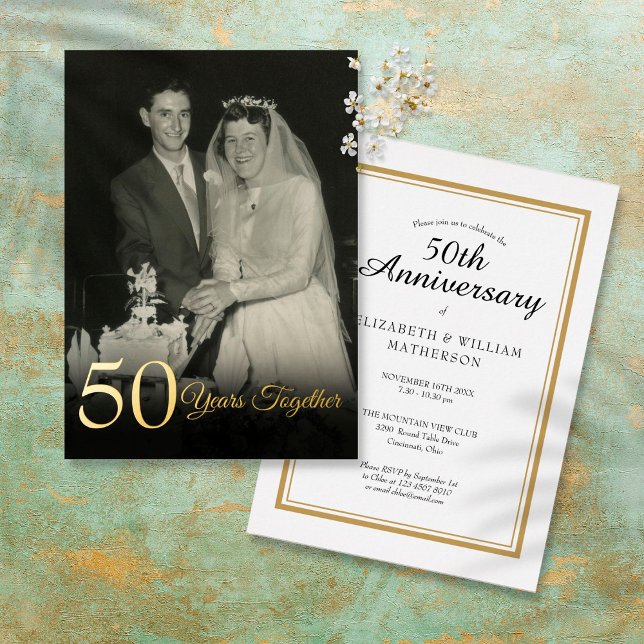 Any Year Wedding Anniversary Photo Invitation Postcard (Creator Uploaded)