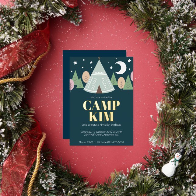 Any year wood camping birthday  (Insitu)