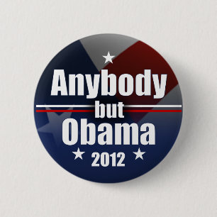 Anybody but Obama 2012 6 Cm Round Badge