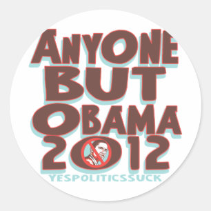 Anyone But Obama 2012 t-shirts and gear Classic Round Sticker