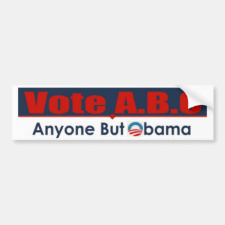 Anyone But Obama Bumper Sticker