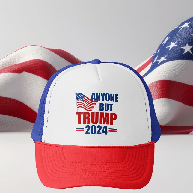Anyone But Trump 2024 Funny Political Trucker Hat (Creator Uploaded)