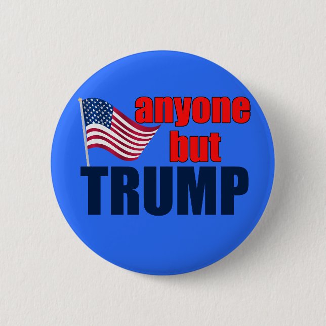 Anyone But Trump 6 Cm Round Badge (Front)