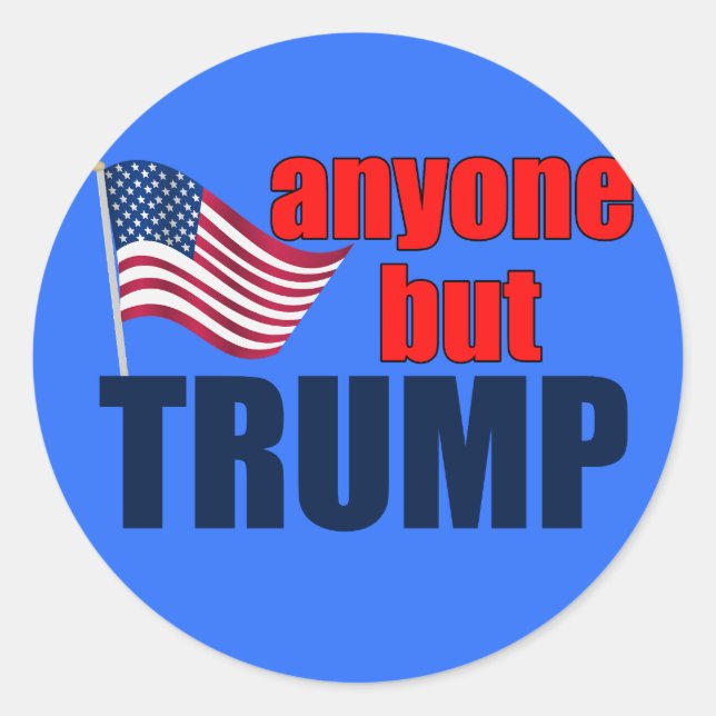Anyone But Trump Classic Round Sticker (Front)