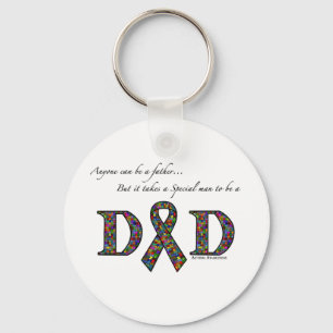Anyone can be a father...autism key ring