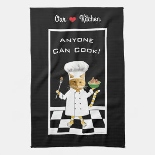 Anyone Can Cook! All-Black Kitchen Towel