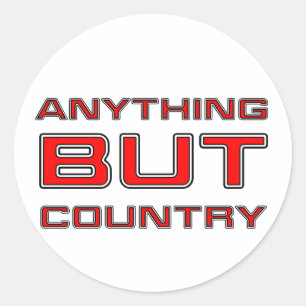 Anything But Country Music Classic Round Sticker