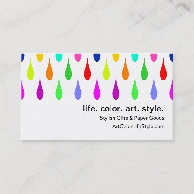 Anything But Grey Droplets Business Card (Front)