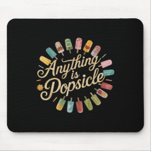 Anything Is Popsicle Cool Summer Ice Cream Pattern Mouse Pad