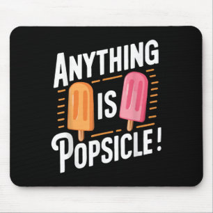 Anything Is Popsicle Cool Summer Ice Cream Pattern Mouse Pad