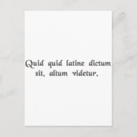 Anything said in Latin sounds profound.