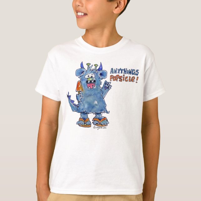Anythings Popsicle Funny Monster T Shirt (Front)