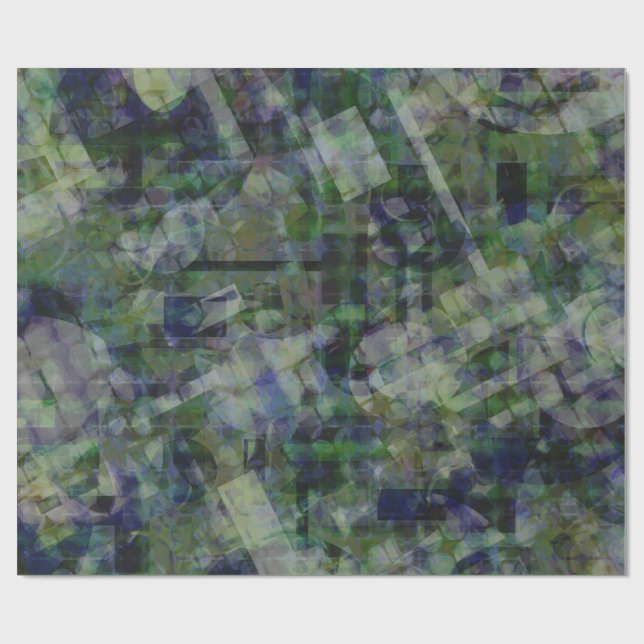 anytime green , celebration  wrapping paper (Flat)