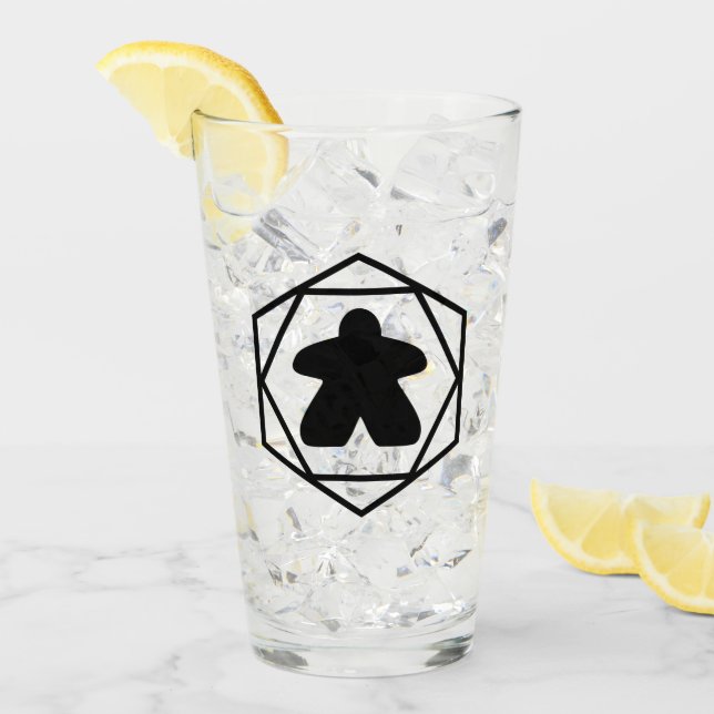 Anytime Meeple Black Art Tumbler (Front Ice)