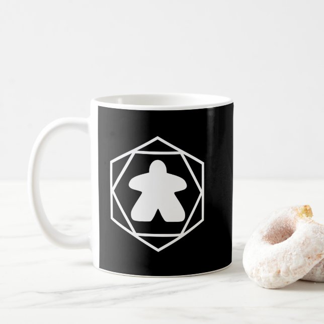 Anytime Meeple White Art Mug (With Donut)