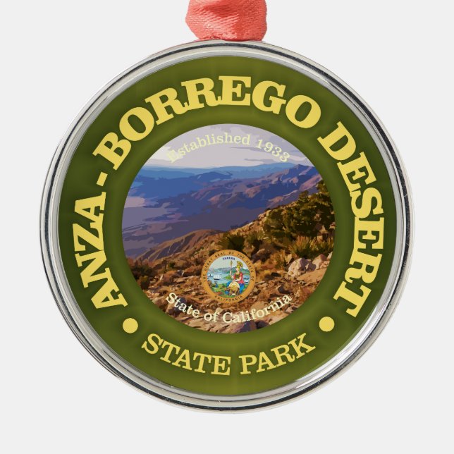Anza-Borrego Desert SP Metal Ornament (Front)