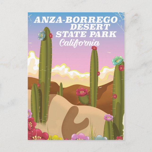 Anza-Borrego Desert State Park travel poster Postcard (Front)