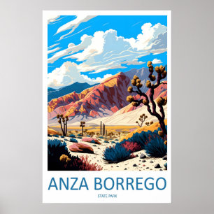Anza Borrego Desert State Park Vintage Travel Poster