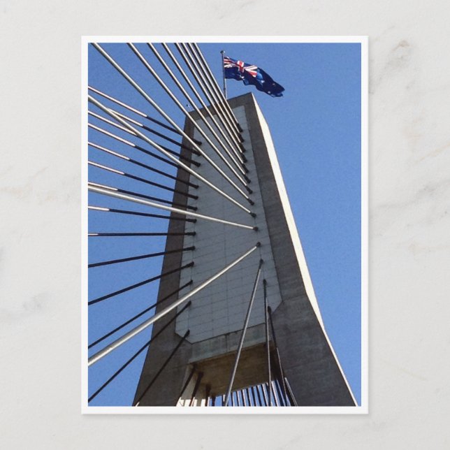 anzac bridge flag postcard (Front)