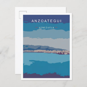 Anzoategui Venezuela Vintage Travel Illustration Postcard