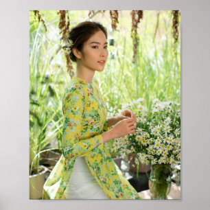 Ao Dai Traditional Vietnam Poster