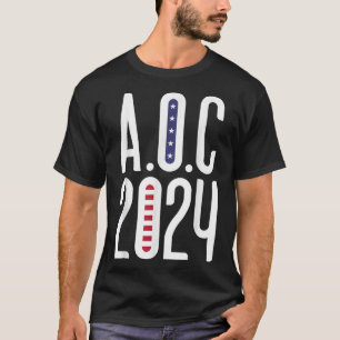 Aoc 2024 - Alexandria Ocasio-cortez American Flag T-Shirt