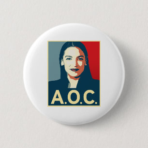 AOC 2024 Propaganda 6 Cm Round Badge