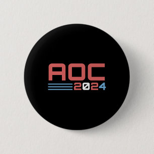 Aoc 2024 Usa President America Premium  6 Cm Round Badge