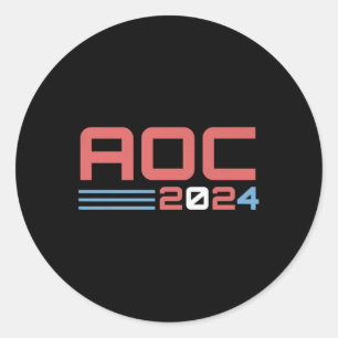 Aoc 2024 Usa President America Premium Classic Round Sticker