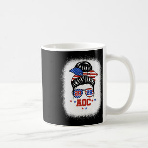 Aoc 2028 A.o.c. 2028 For President Messy Bun Girl  Coffee Mug