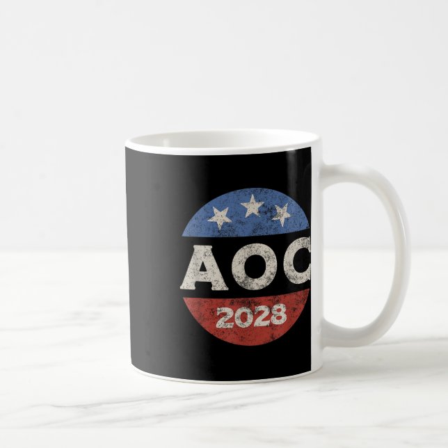 Aoc 2028 Election Retro  Coffee Mug (Right)
