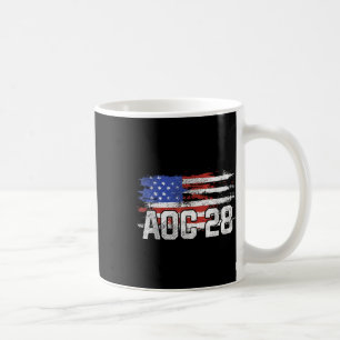 Aoc 2028 President Distressed Us Flag Coffee Mug