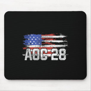 Aoc 2028 President Distressed Us Flag Tank Top Mouse Pad