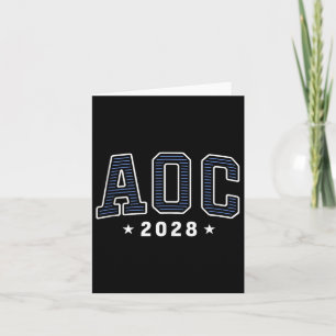 Aoc 2028 Simple Preppy Varsity Tank Top Card