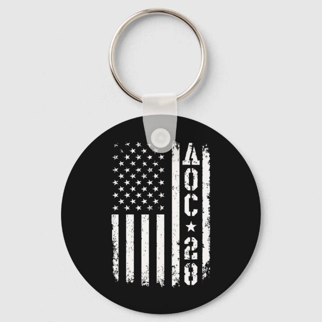Aoc 2028 Us Flag Long Sleeve  Key Ring (Front)