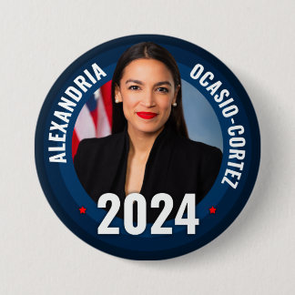 AOC - Alexandria Ocasio-Cortez 2024 7.5 Cm Round Badge