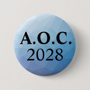 AOC Alexandria Ocasio-Cortez 2028 6 Cm Round Badge