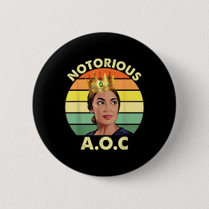 Aoc Alexandria Ocasio-cortez First Female Presiden 6 Cm Round Badge