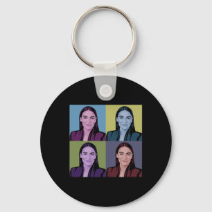Aoc Alexandria Ocasio-cortez First Female Presiden Key Ring