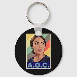 Aoc Alexandria Ocasio-cortez First Female Presiden Key Ring