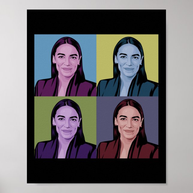 Aoc Alexandria Ocasio-cortez First Female Presiden Poster (Front)